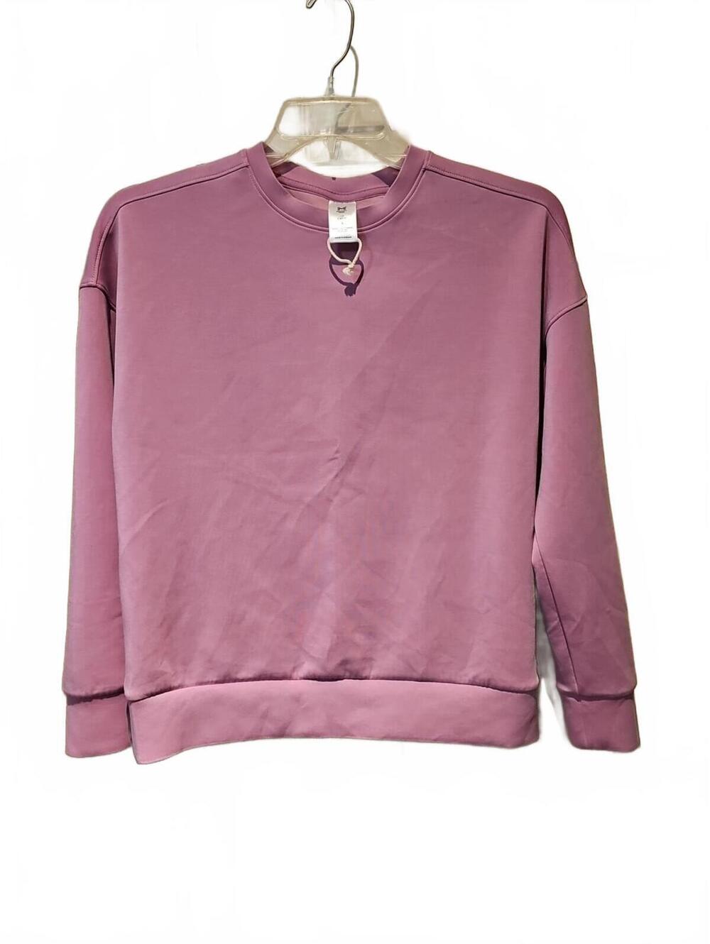Member's Mark Luxe Crew Relaxed Fit Stretch Purple Sweatshirt Size Small NWOT